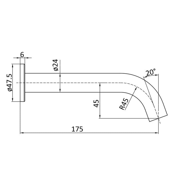 Ikon Hali Gun Metal Bath Spout - Acqua Bathrooms