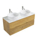 Avia 1200mm Double Fine Oak Wall Hung Vanity With Stone Top | Indulge® - Acqua Bathrooms