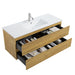 Avia 1200mm Fine Oak Wall Hung Vanity With Ceramic Top | Indulge® - Acqua Bathrooms