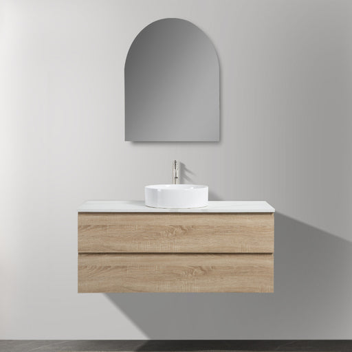 Avia 1200mm White Oak Wall Hung Vanity With Stone Top | Indulge® - Acqua Bathrooms
