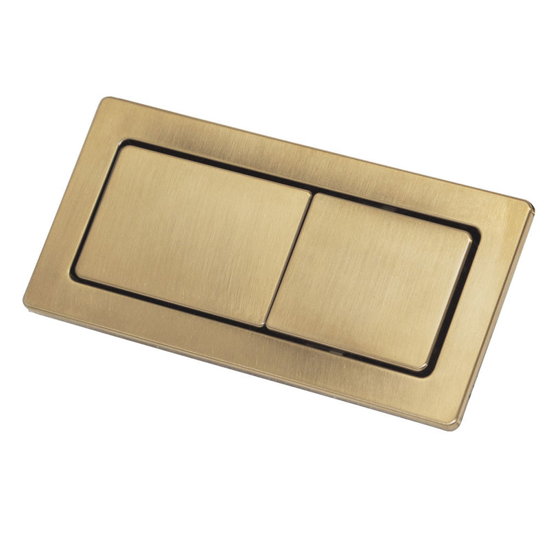 Rectangle Urban Brass Flush Buttons - Acqua Bathrooms