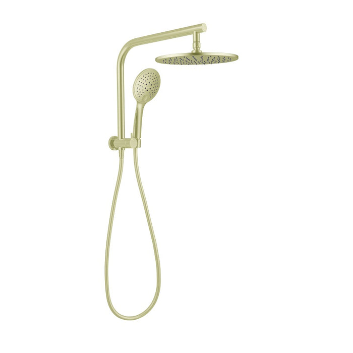 Nero Dolce Brushed Gold Multifunction Half Shower Rail Set - Acqua Bathrooms