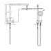 Nero Dolce Multifunction Half Shower Rail Set - Acqua Bathrooms