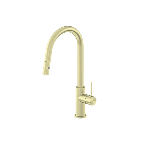 Nero | Mecca Brushed Gold Pull Out Kitchen Mixer - Acqua Bathrooms