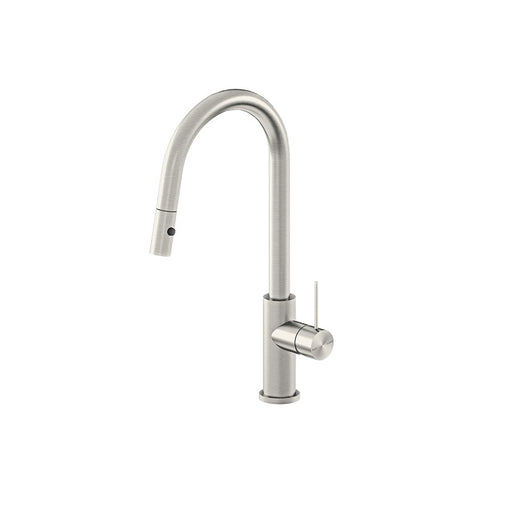 Nero | Mecca Brushed Nickel Pull Out Kitchen Mixer - Acqua Bathrooms