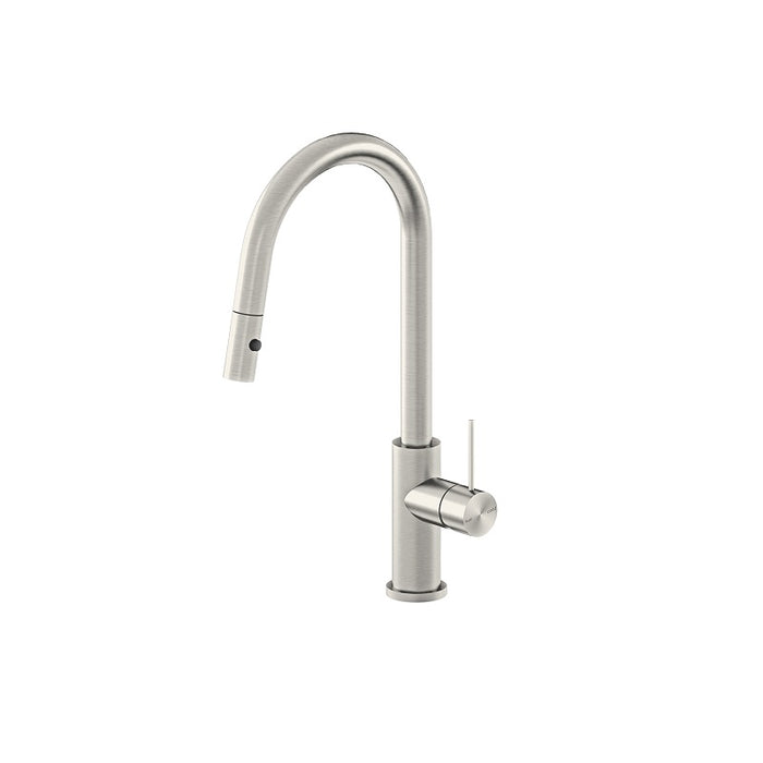 Nero | Mecca Brushed Nickel Pull Out Kitchen Mixer - Acqua Bathrooms