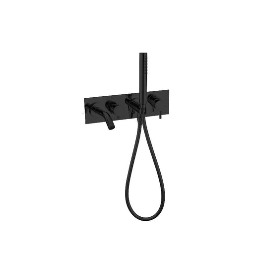 Nero | Mecca Matte Black Wall Mounted Spout With Hand Shower - Acqua Bathrooms