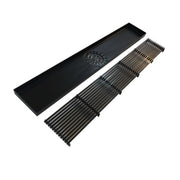 Matte Black 1800mm Linear Grill Floor Waste - Acqua Bathrooms