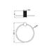 Nero | Opal Graphite Towel Ring - Acqua Bathrooms