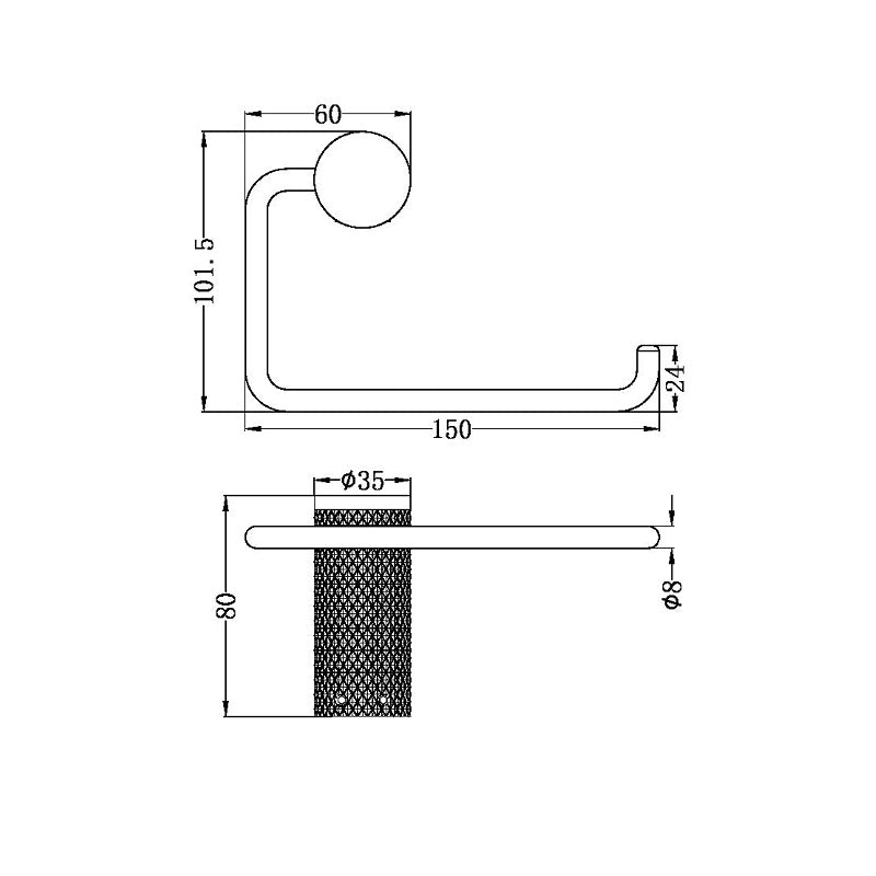 Nero | Opal Brushed Bronze Toilet Roll Holder - Acqua Bathrooms