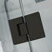 Rectangular Frameless Black Corner Shower Screen - Acqua Bathrooms