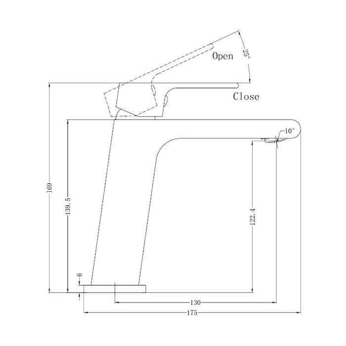 Nero | Bianca Matte Black Basin Mixer - Acqua Bathrooms