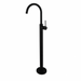 Black Round Freestanding Bath Spout w/ Mixer - Acqua Bathrooms