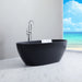 Stella Matte Black 1500 Round Freestanding Bathtub - Acqua Bathrooms