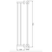 Novara 750 mm Double Towel Rail - Acqua Bathrooms