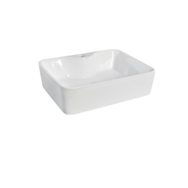 Rectangular Gloss White Above Counter Basin - Acqua Bathrooms