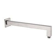 Nero | Square Brushed Nickel Shower Arm - Acqua Bathrooms