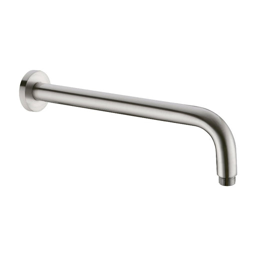 Nero | Round Brushed Nickel Shower Arm - Acqua Bathrooms