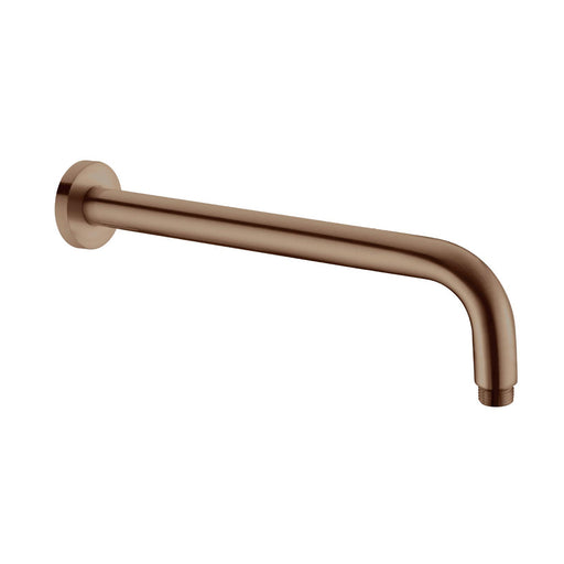 Nero | Round Brushed Bronze Shower Arm - Acqua Bathrooms
