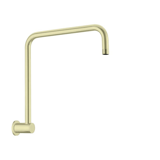 Nero | Round Brushed Gold High Rise Swivel Shower Arm - Acqua Bathrooms