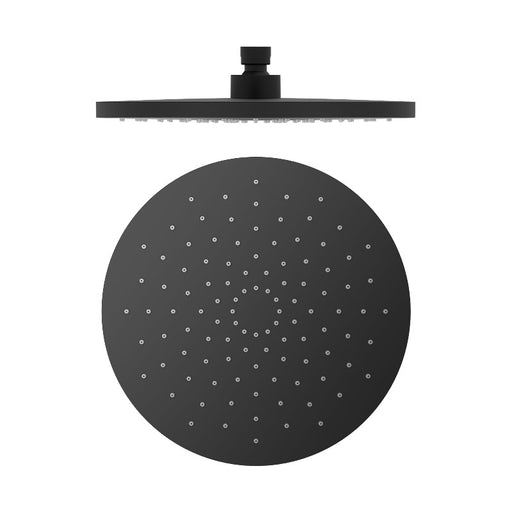 Nero | Round Matte Black 250mm ABS Shower Head - Acqua Bathrooms