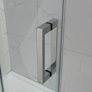 Square Frameless Sliding Adjustable Shower Screen - Acqua Bathrooms