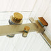 Brushed Gold Square Frameless Sliding Adjustable Shower Screen - Acqua Bathrooms