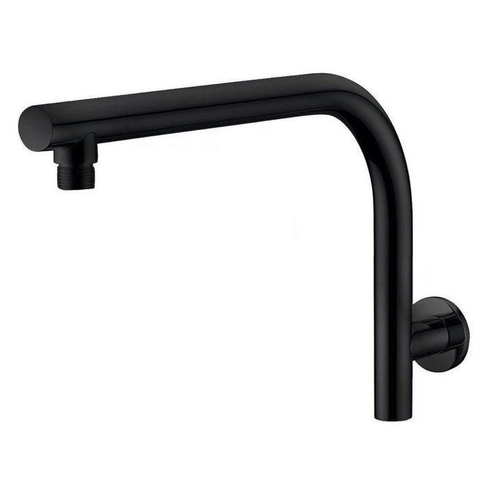 Round Black Hook Shower Arm Extension - Acqua Bathrooms