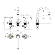 Montpellier Brushed Nickel Basin Set - Acqua Bathrooms