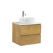 Avia 600mm Fine Oak Wall Hung Vanity With Stone Top | Indulge® - Acqua Bathrooms