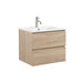 Avia 600mm White Oak Wall Hung Vanity With Ceramic Top | Indulge® - Acqua Bathrooms