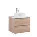Avia 600mm White Oak Wall Hung Vanity With Stone Top | Indulge® - Acqua Bathrooms
