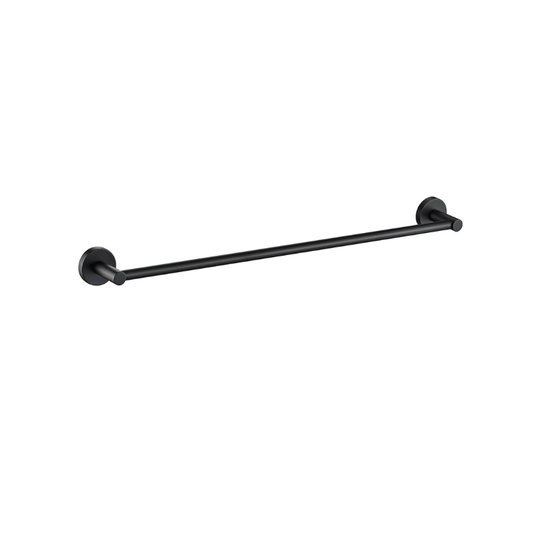 Cesena 600 Black Single Towel Rail - Acqua Bathrooms