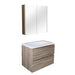 Qubist 600 White Oak Shaving Cabinet - Acqua Bathrooms