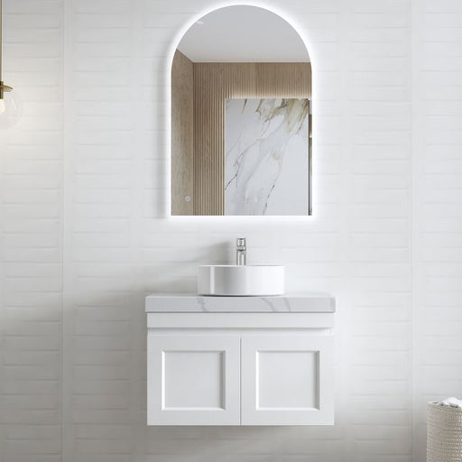 Otti Australia | 750 Hampton Matte White Wall Hung Vanity - Acqua Bathrooms