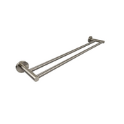Cesena 750 Brushed Nickel Double Towel Rail - Acqua Bathrooms