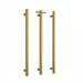 Thermogroup Brushed Gold Straight Round Vertical Heated Towel Rail - Acqua Bathrooms