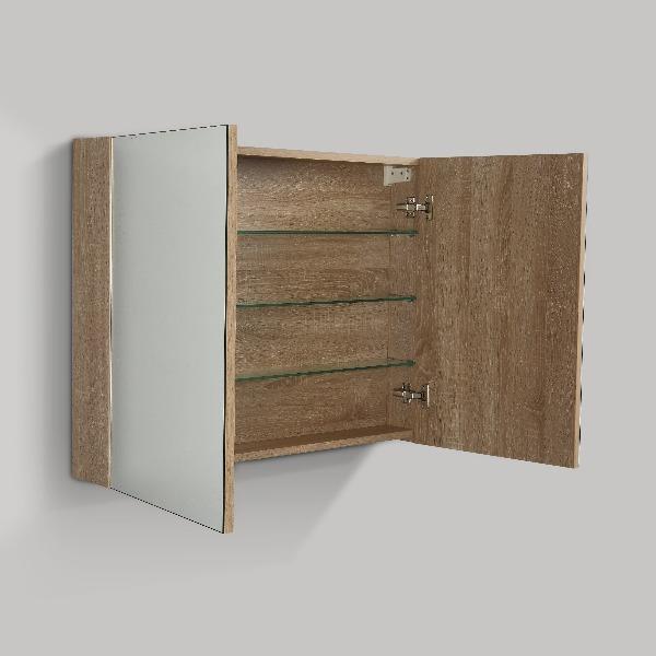 Avia 600 White Oak Timber Shaving Cabinet By indulge® - Acqua Bathrooms