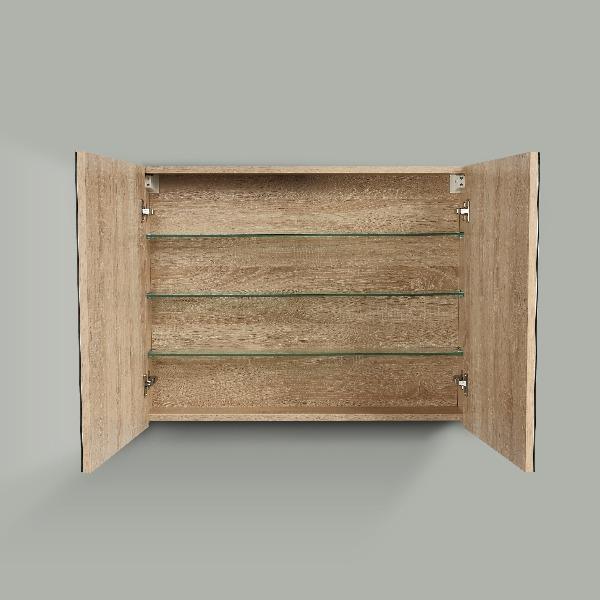 Avia 750 White Oak Timber Shaving Cabinet By indulge® - Acqua Bathrooms