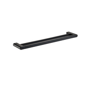 Flores 800 Double Black Towel Rail - Acqua Bathrooms
