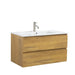 Avia 900mm Fine Oak Wall Hung Vanity With Ceramic Top | Indulge® - Acqua Bathrooms