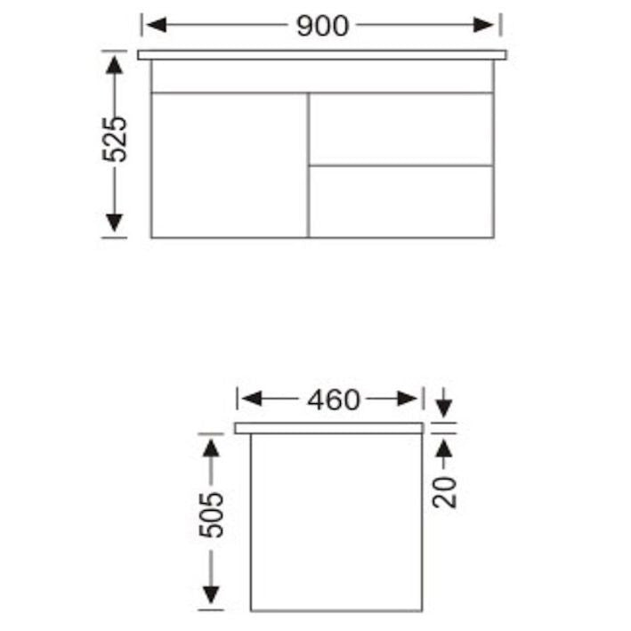 Noah 900 mm Wall Hung Vanity - Acqua Bathrooms