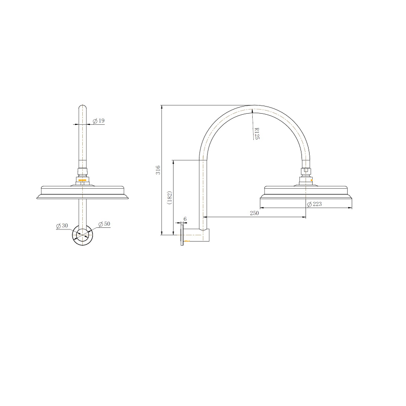 Montpellier Brushed Nickel Shower Combination Set - Acqua Bathrooms