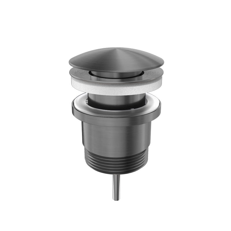 Nero | Universal Gun Metal Mushroom Pop Up Waste - Acqua Bathrooms