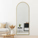 Indulge | Arched 600 x 1600mm Freestanding Brushed Gold Framed Mirror - Acqua Bathrooms