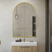 Indulge | Arched Brushed Gold Framed Mirror - Acqua Bathrooms