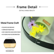 Indulge | Oval Matte Black Framed Mirror - Acqua Bathrooms