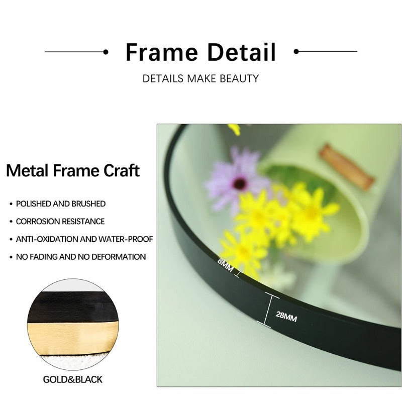 Indulge | Oval Matte Black Framed Mirror - Acqua Bathrooms