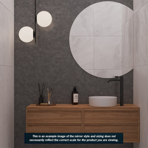 Thermo | Hamilton 900 x 750 D-Shaped Polished Edge Mirror - Acqua Bathrooms