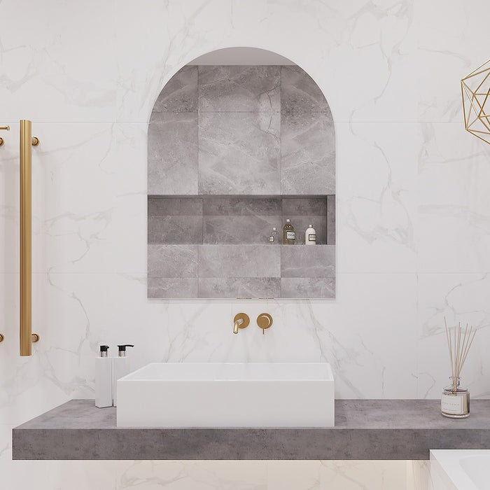 Aspen Arched Polished Edge Mirror 750 x 1000mm - Acqua Bathrooms